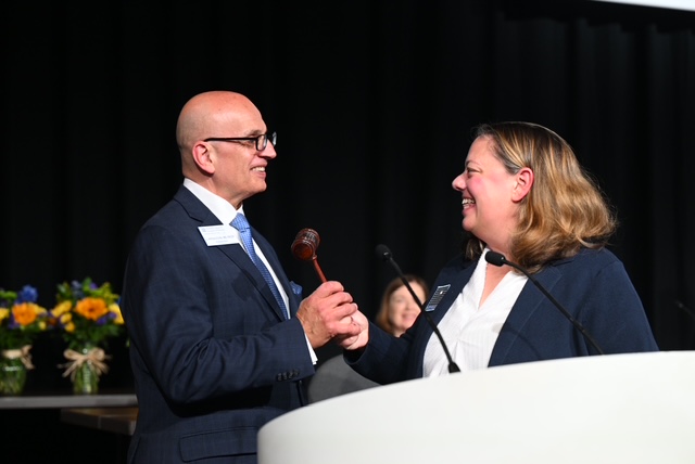 Dr. Haddock Passes the Gavel to Dr. Cirillo