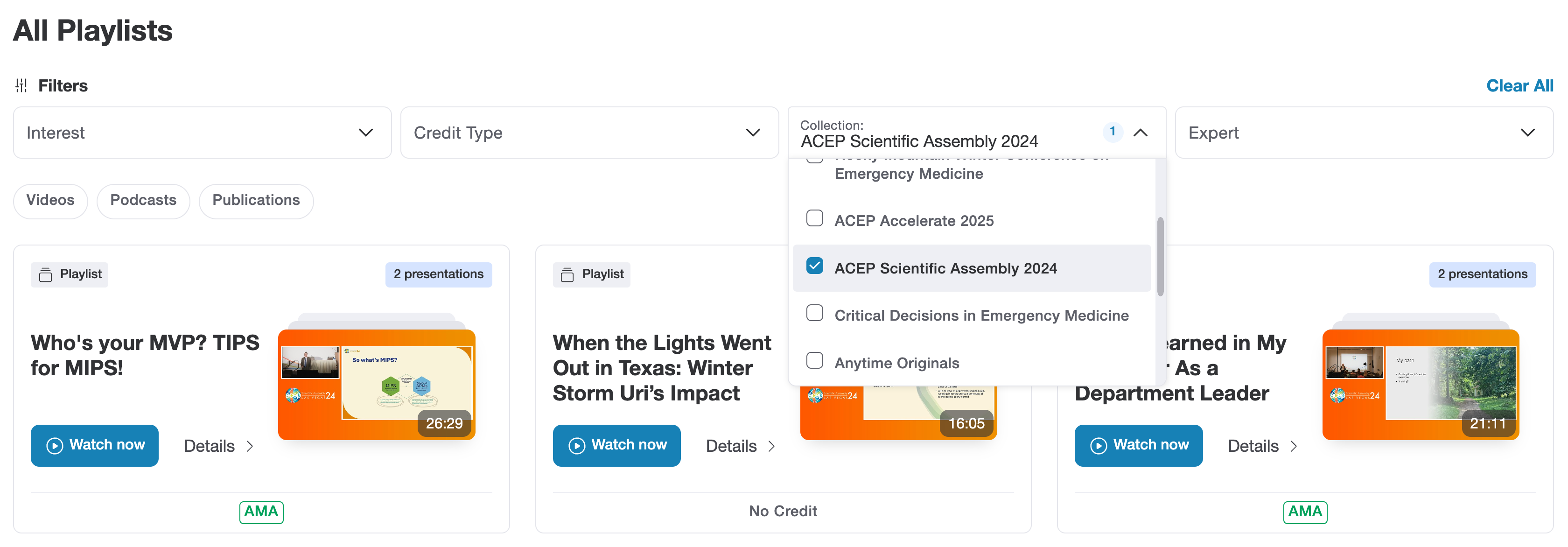 ACEP Anytime ACEP24 Playlist