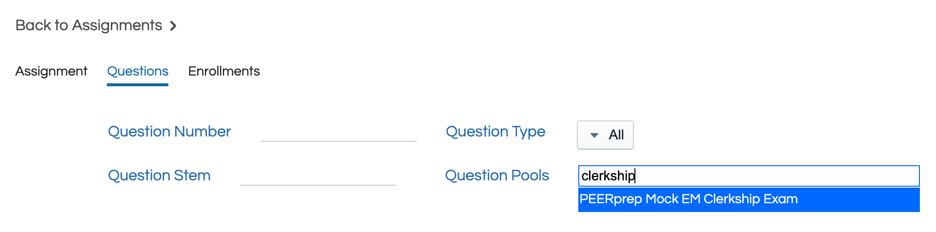 PEERprep Clerkship Exam as Assignment